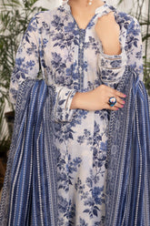 NUSL3346 Printed Lawn Suit - Unstitched 3Pc